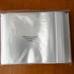 900+ cello bags 5x5” with hang hole
